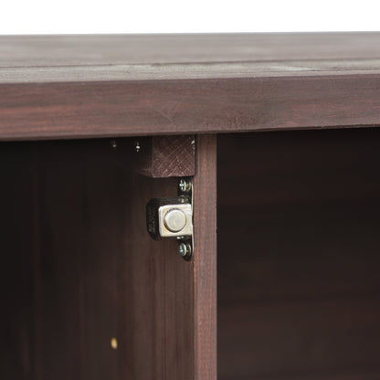 K&K Outdoor Kitchen Island rolling bar cart with dark brown wood top and metal hardware on Tampa Home & Garden Store