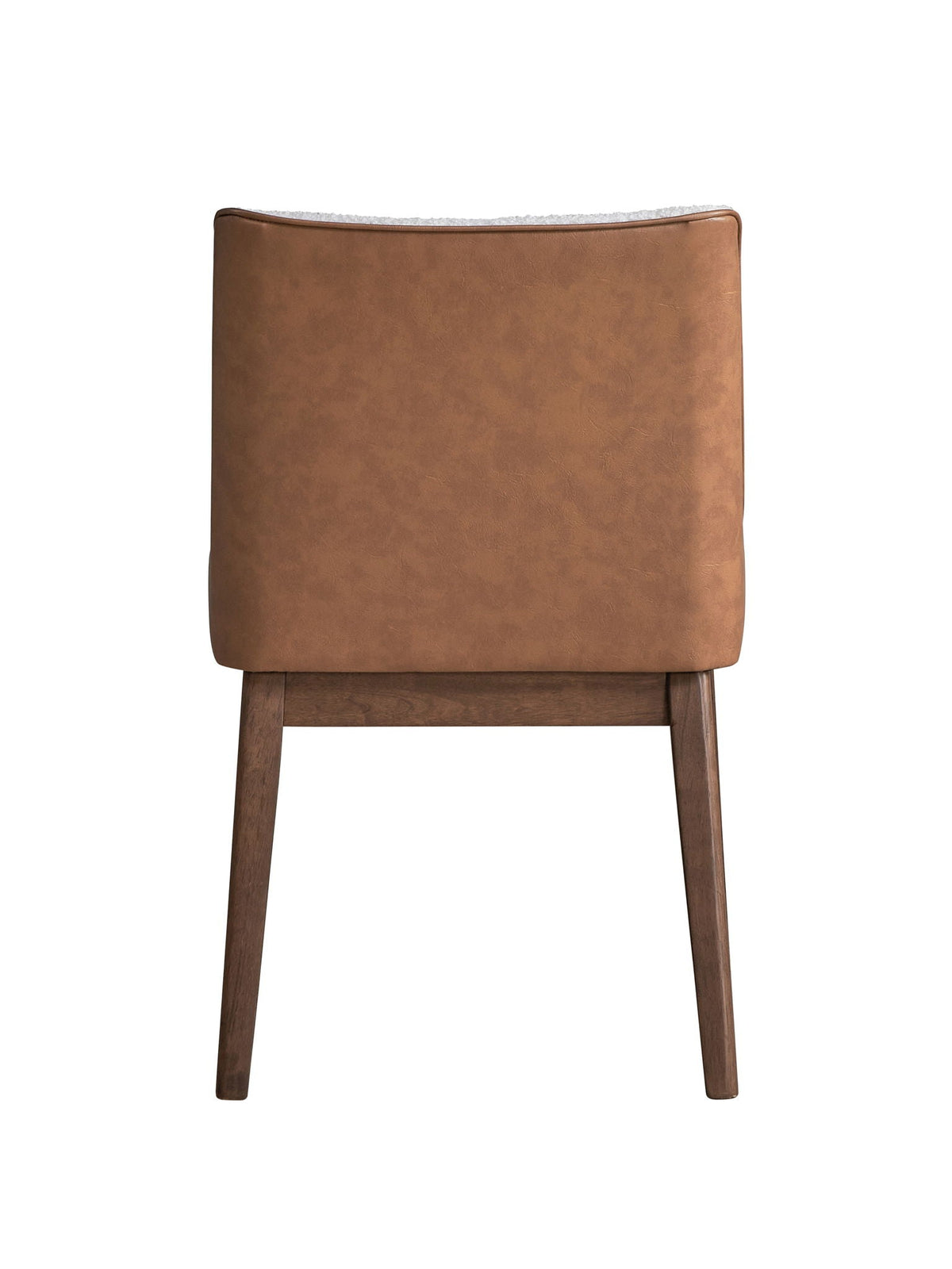 Boucle velvet side chair set in warm brown with walnut finish wood legs, set of 2 on Tampa Home & Garden Store