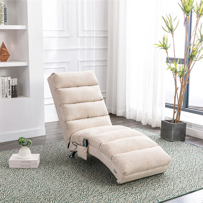 Massage chaise lounge indoor with remote control in beige upholstery by HouseOfZazla on Tampa Home & Garden Store
