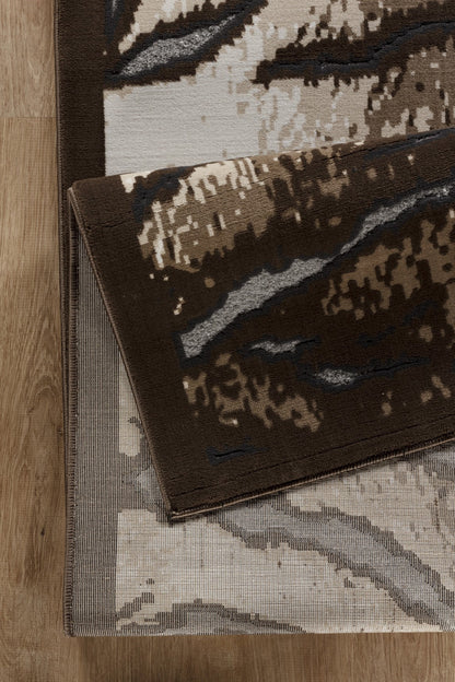 Cowhide Patterned Area Rug, low pile, multi-tone browns, HouseOfZazla on Tampa Home & Garden Store