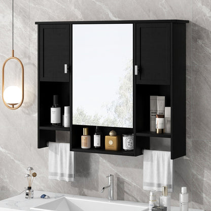 Wall Mounted Bathroom Cabinet and Mirror Shelf