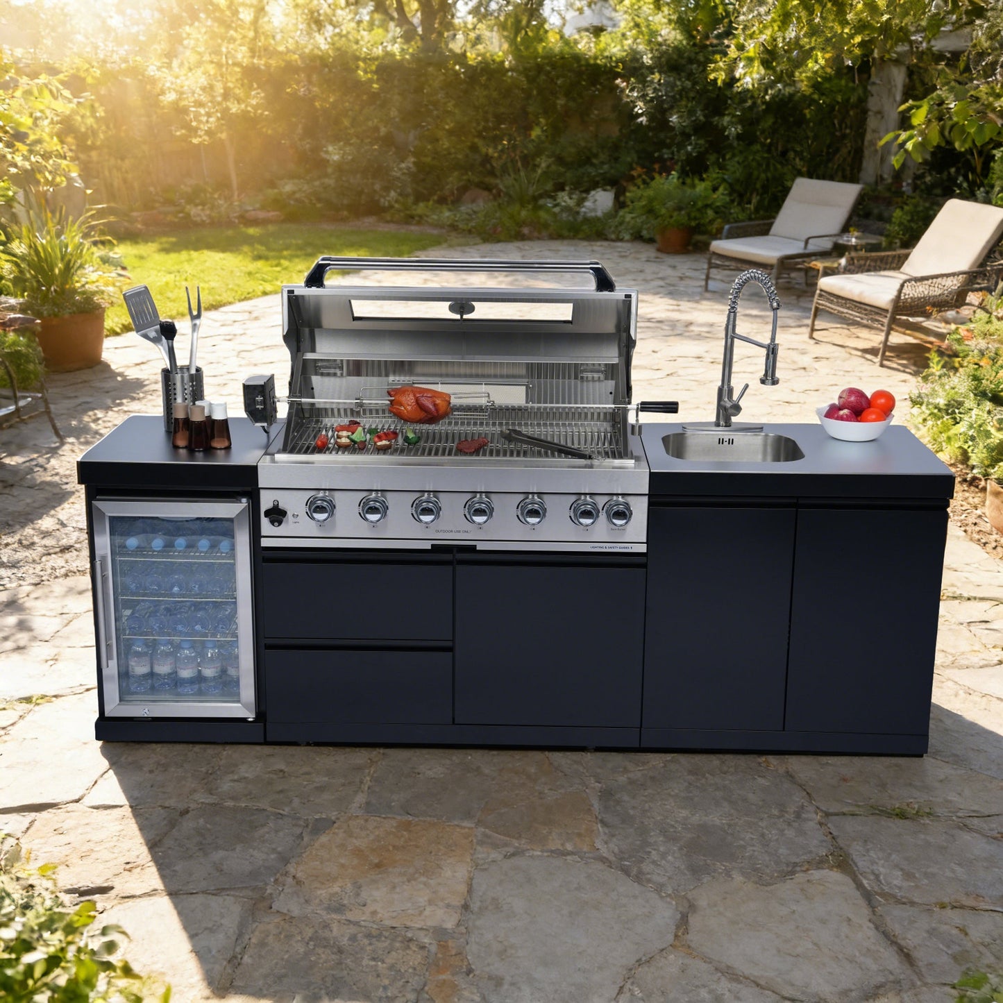 96 Inch 6 Burner Stainless Steel Outdoor Grill
