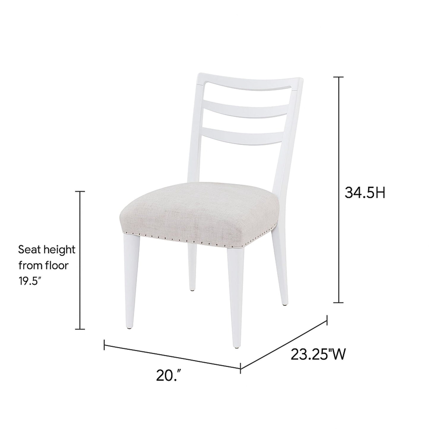 Ladderback Dining Chair Set of Ocean Color Finish