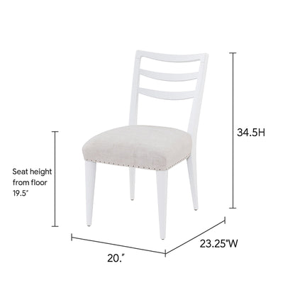 Ladderback Dining Chair Set of Ocean Color Finish