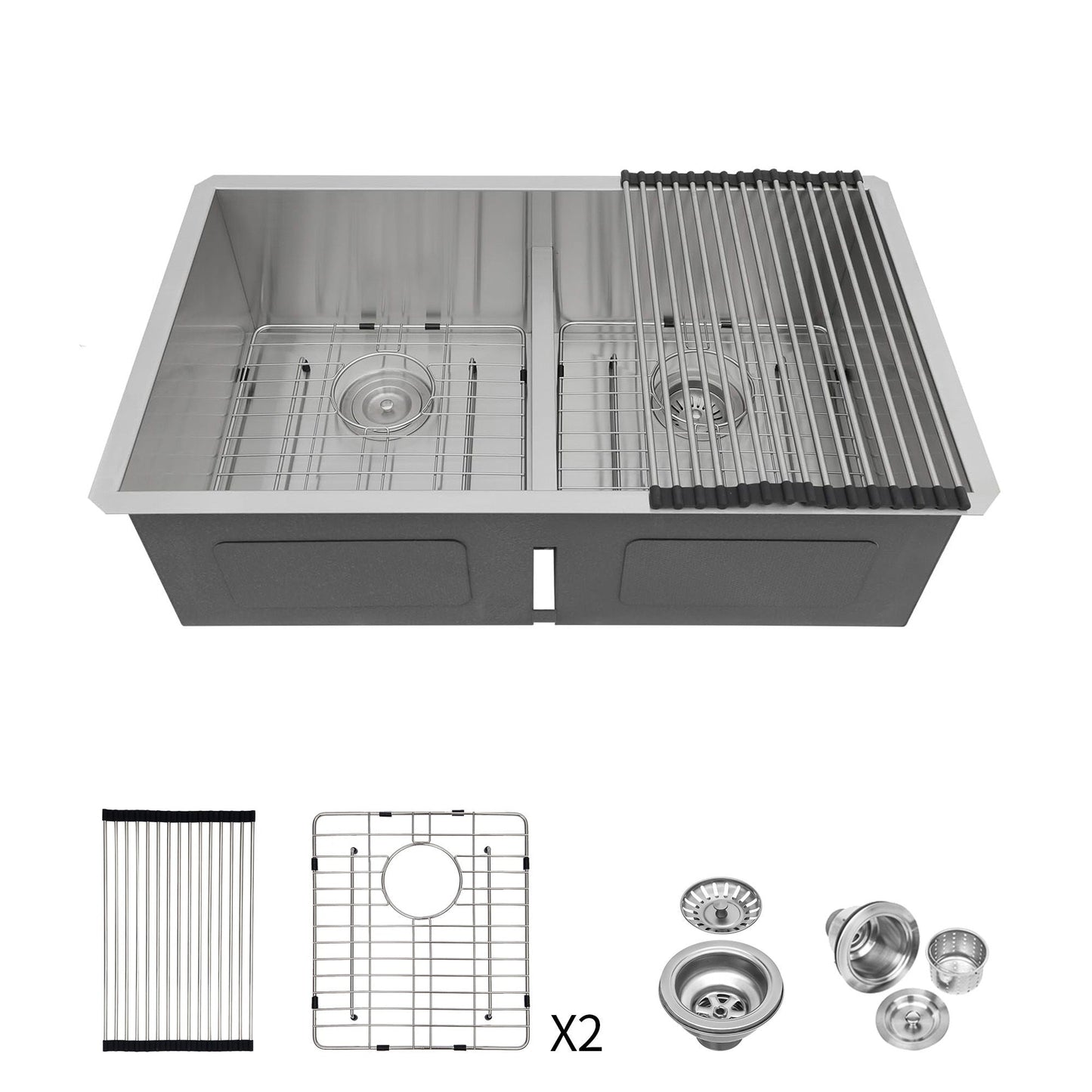 Modern Double Bowl Undermount Sink And Steel
