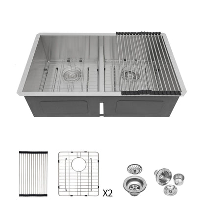 Modern Double Bowl Undermount Sink And Steel