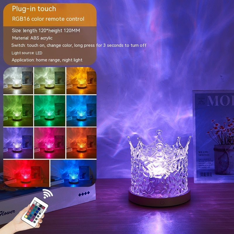 LED water-ripple RGB 16-color rotating projection crystal lamp with USB by Sell My Stuff on Tampa Home & Garden Store