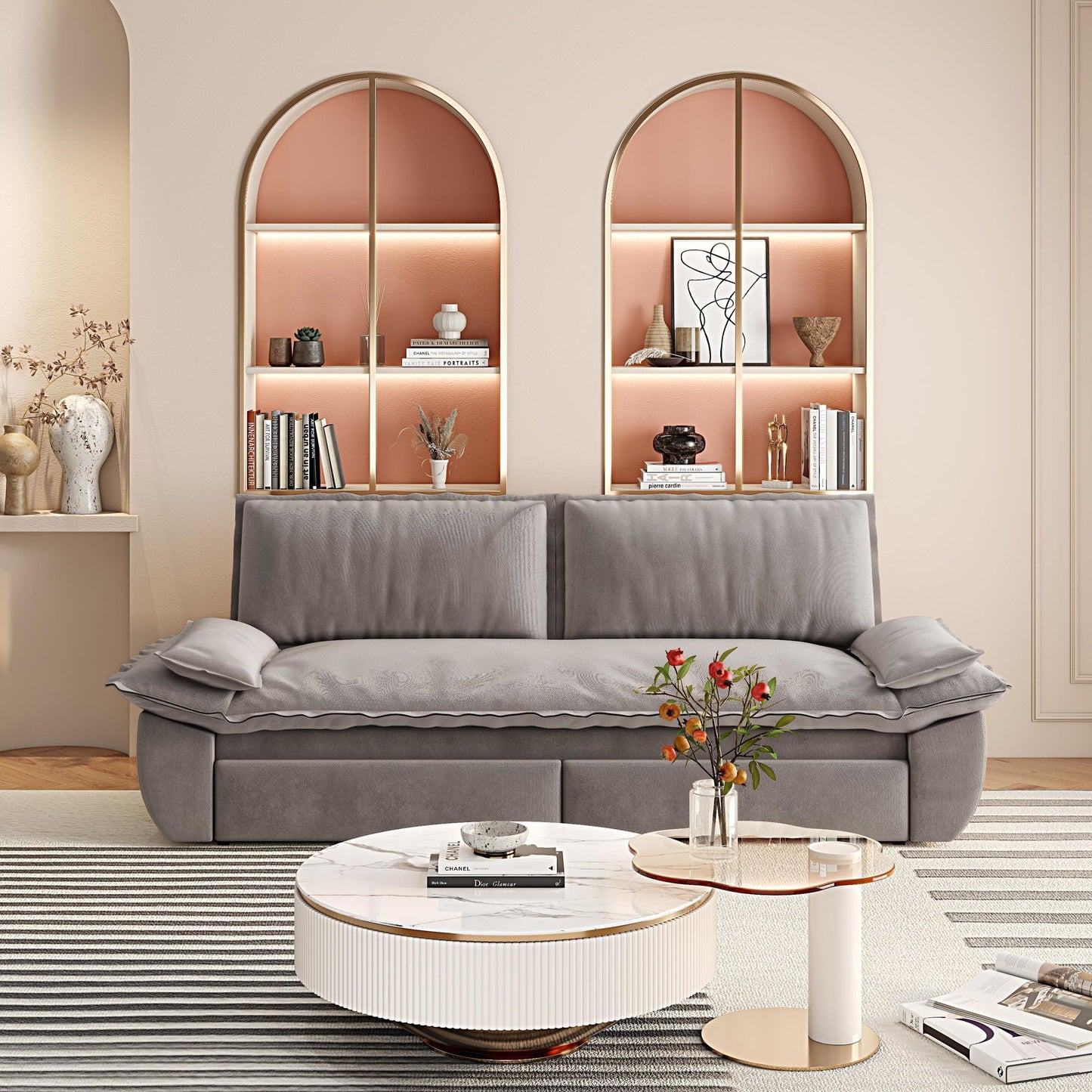 Queen Sleeper Bed and a 3 in 1 Convertible Sofa