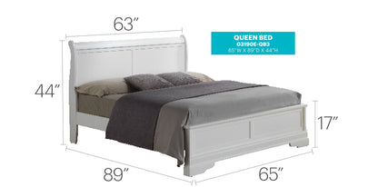 Premium Panel Sleigh Bed with Low Footboard