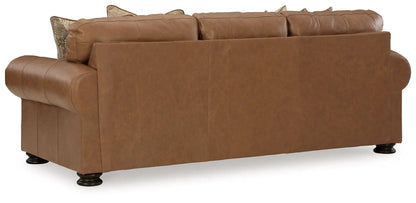 Carianna Sofa caramel leather on Tampa Home & Garden Store