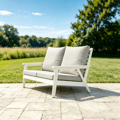Hips Loveseat and Wood Grain Outdoor Sofa