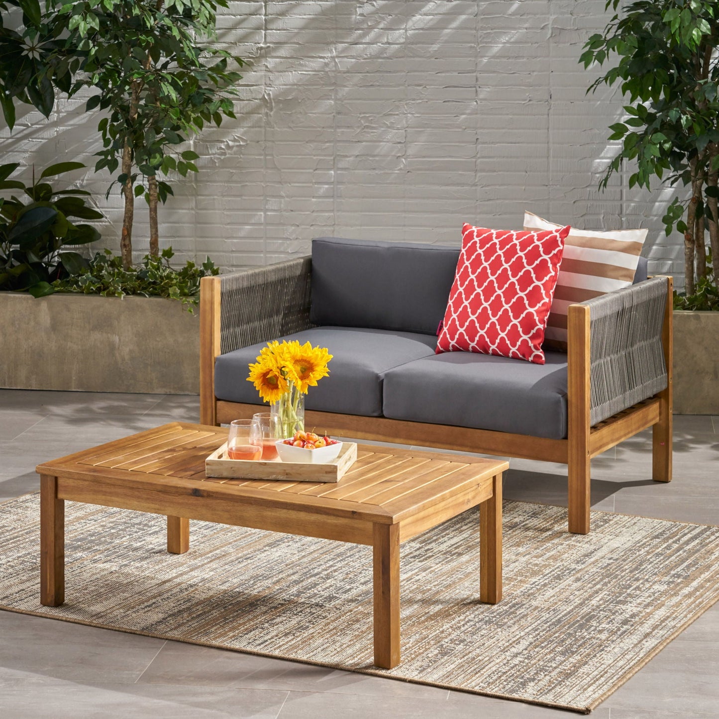 Charlotte 4 Seater Outdoor Chat Set with Rope