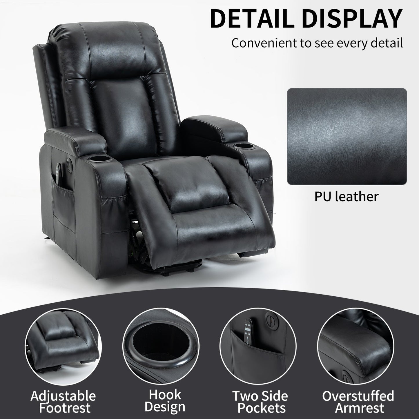 Infinite Position Power Lift Recliner for Elderly