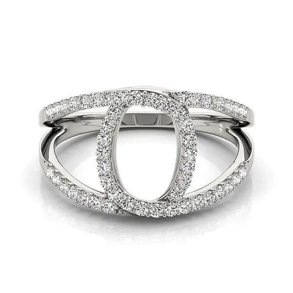 14k white gold diamond loop dual-band ring with 1/2 cttw, Bids.com on Tampa Home & Garden Store