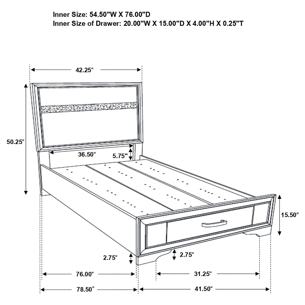 Urbana Storage Panel Bed by HouseOfZazla, storage panel bed platform on Tampa Home & Garden Store