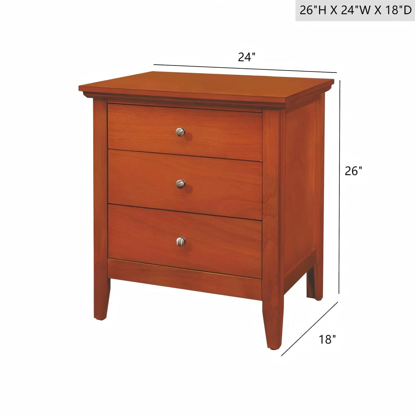 3 Drawer Nightstand and Dove Tailed Drawers