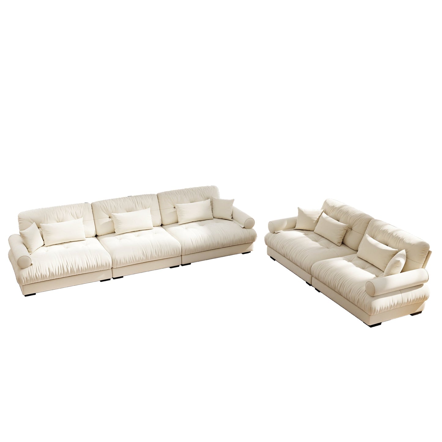 Modern Modular Velvet Sofa Set and Cushions