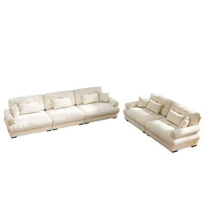 Modern Modular Velvet Sofa Set and Cushions