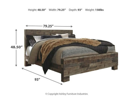 Derekson Panel Bedroom Set with Butcher Block