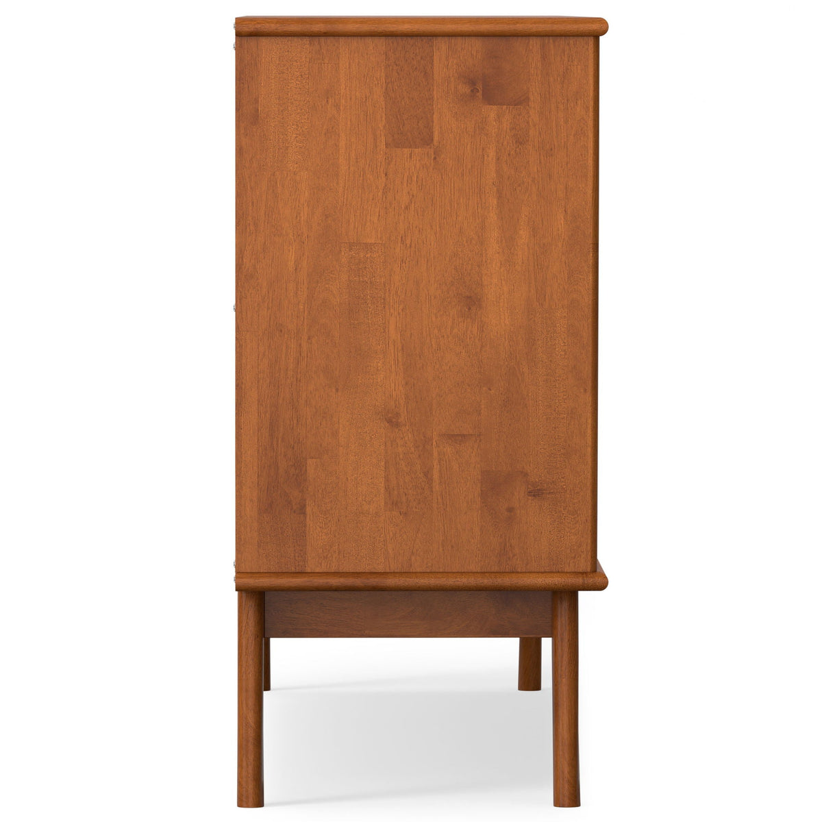 HouseOfZazla brown 4-door sideboard buffet with rounded top edge and compact legs, 66 in wide on Tampa Home & Garden Store