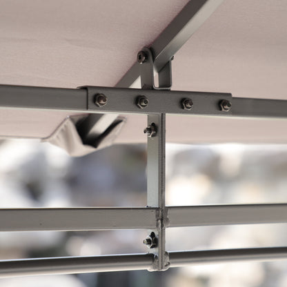 Gazebo frame close-up; gray metal rails and bolted joints by HouseOfZazla on Tampa Home & Garden Store