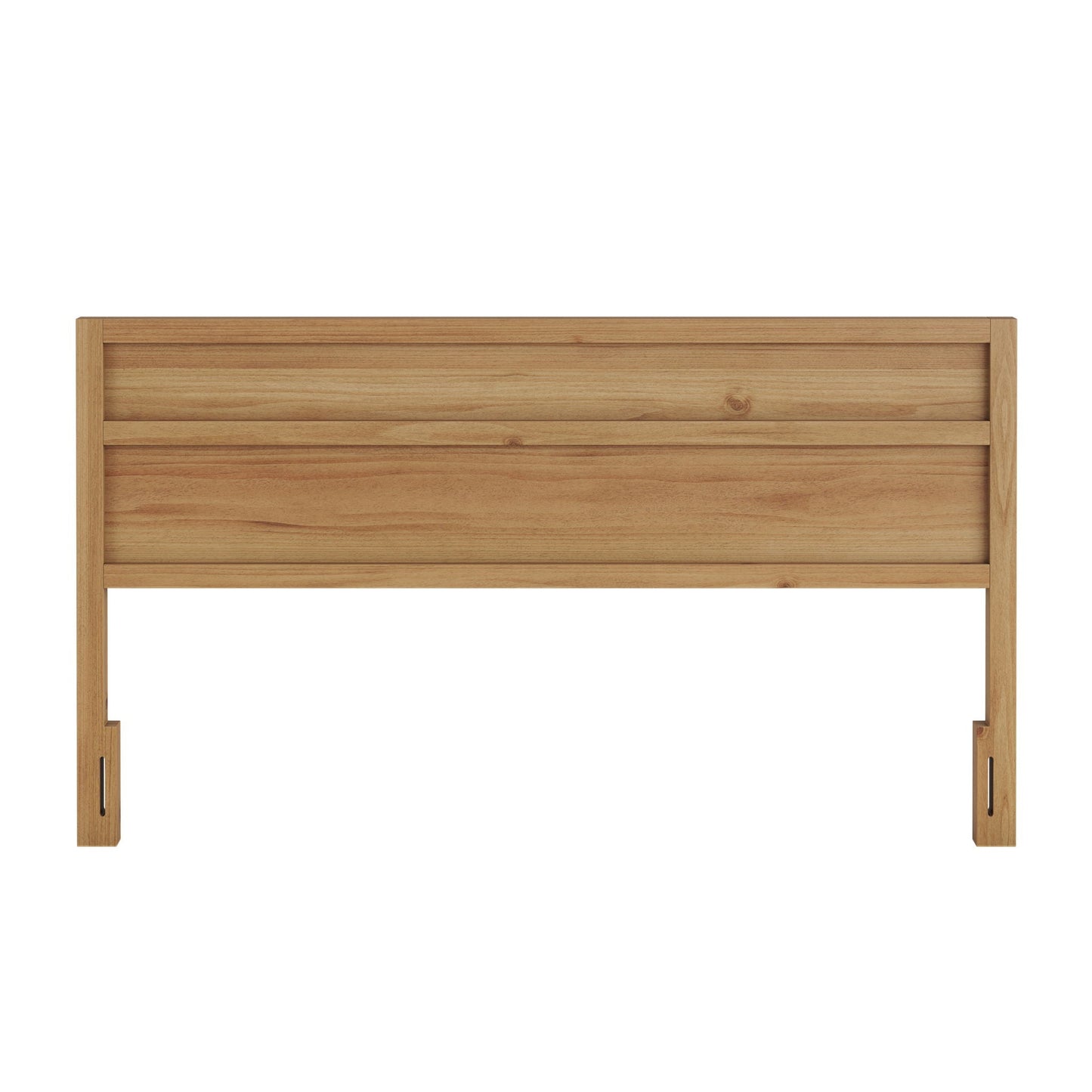Maddox Panel Headboard natural oak finish by HouseOfZazla with slat-panel design on Tampa Home & Garden Store