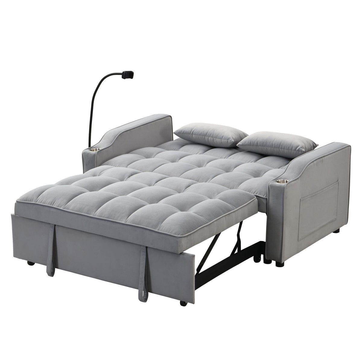Modern Loveseat Futon Sofa with Pullout Bed