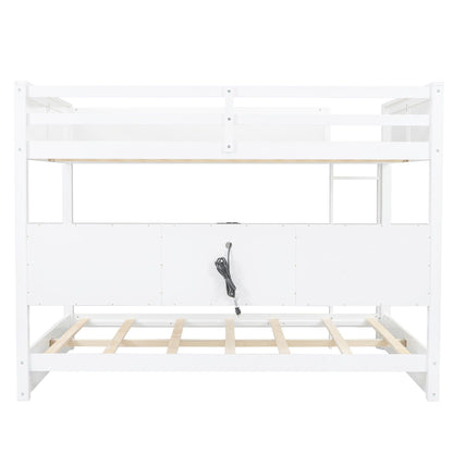 Bunk bed by HouseOfZazla white frame with wooden slat supports on Tampa Home & Garden Store