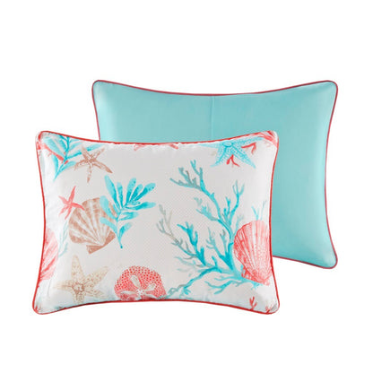 7 Piece Cotton Sateen Coastal Comforter Set