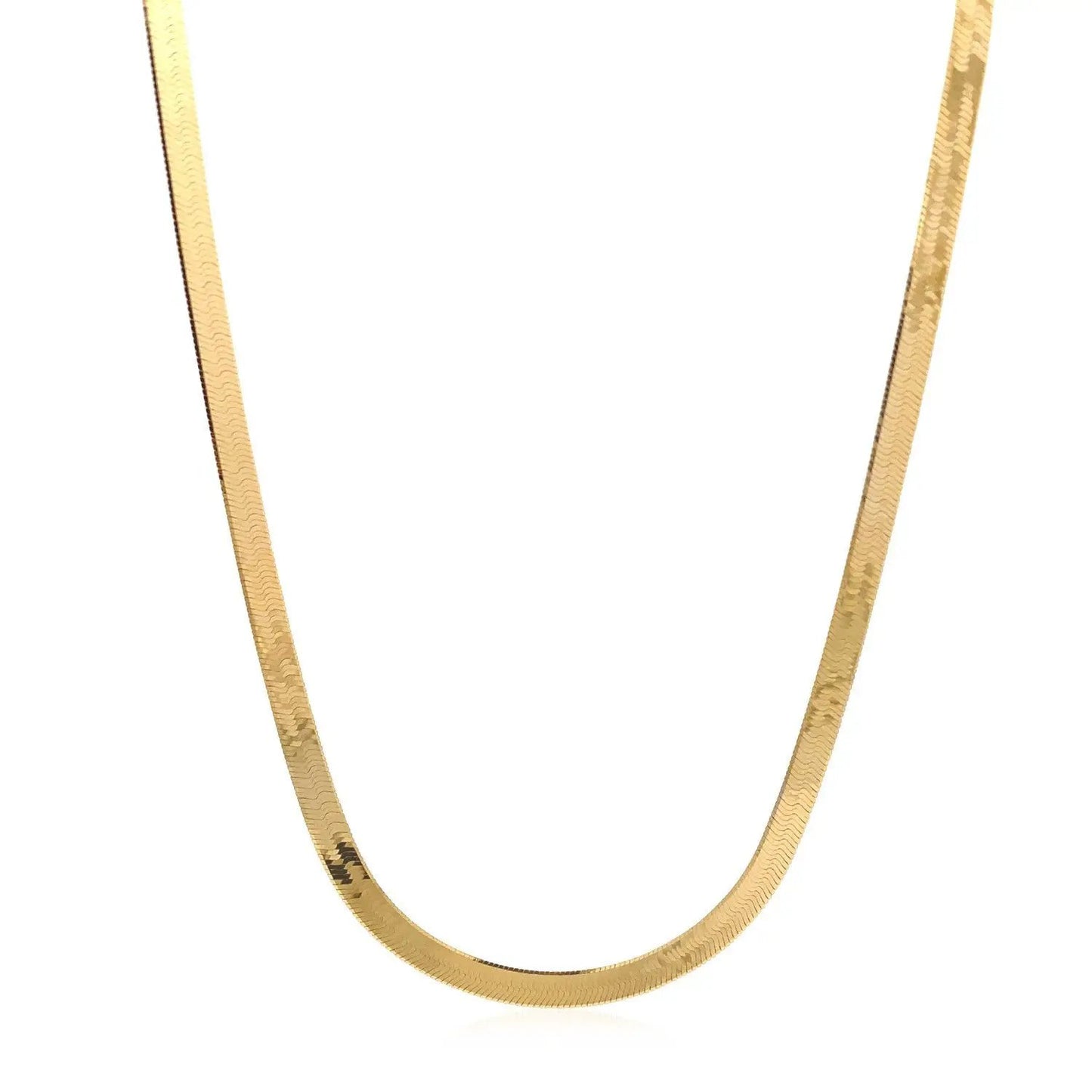 Imperial Herringbone Chain Necklace 3.80 mm in 10k yellow gold by Bids.com on Tampa Home & Garden Store
