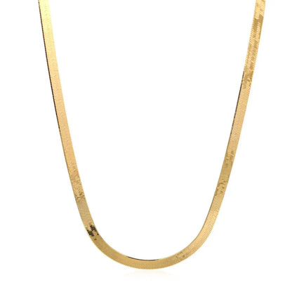 Imperial Herringbone Chain Necklace 3.80 mm in 10k yellow gold by Bids.com on Tampa Home & Garden Store