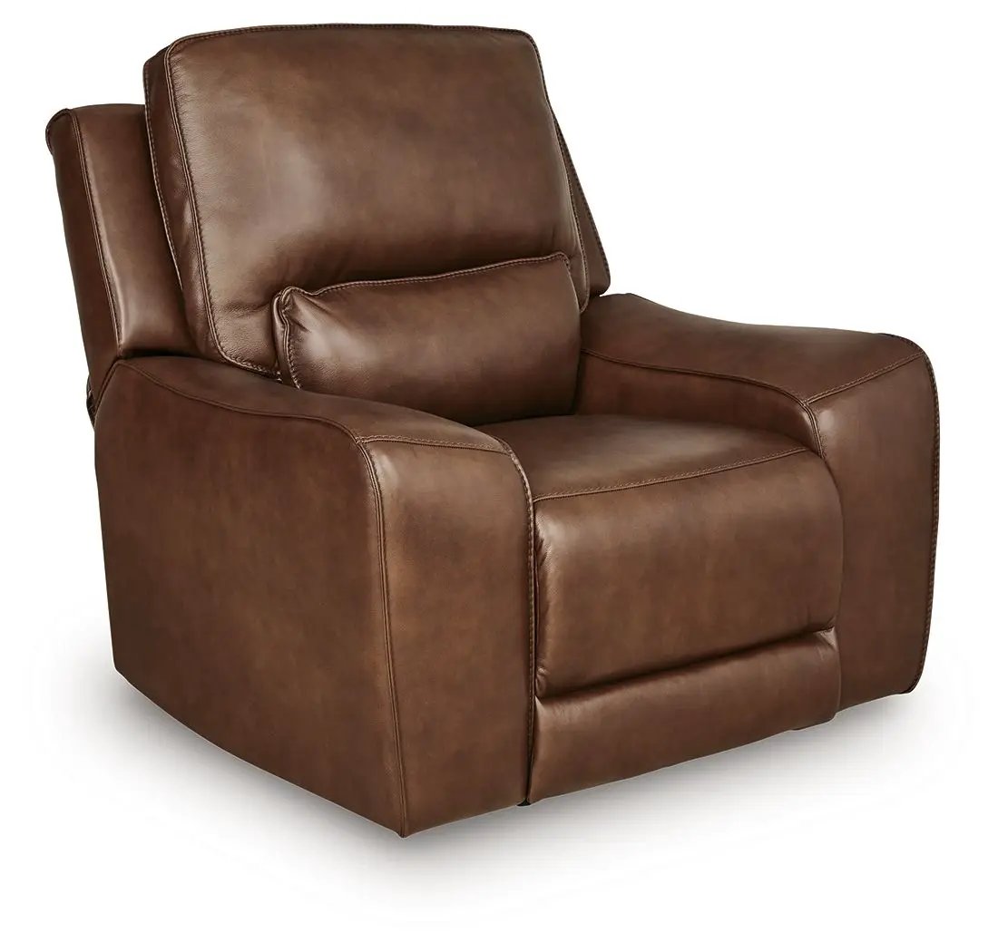 DeepWakes Power Recliner with Adjustable Headrest brown leather by Unique Piece Furniture on Tampa Home & Garden Store