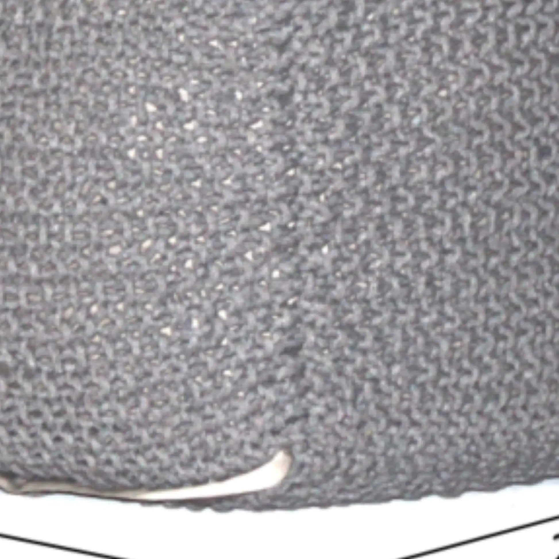 Grey cable-knitted semi-rounded pouf, accent seating by Unique Piece Furniture on Tampa Home & Garden Store