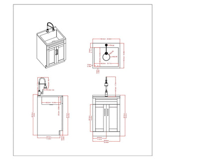 Hennessy Deluxe Laundry Cabinet With Faucet Sink