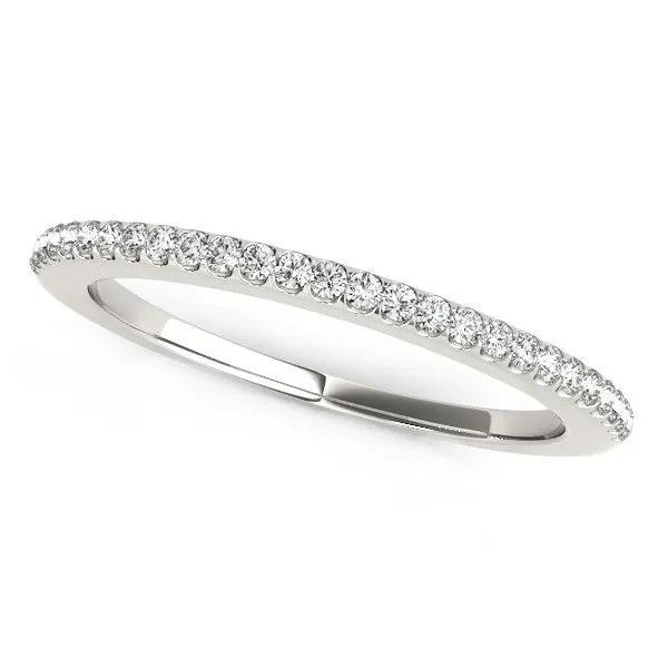 Ring 14k white gold pave scallop diamond wedding band by Bids.com 1/8 cttw on Tampa Home & Garden Store