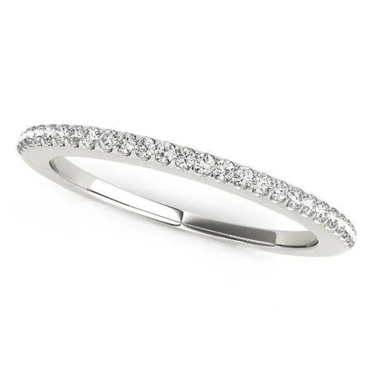 Ring 14k white gold pave scallop diamond wedding band by Bids.com 1/8 cttw on Tampa Home & Garden Store