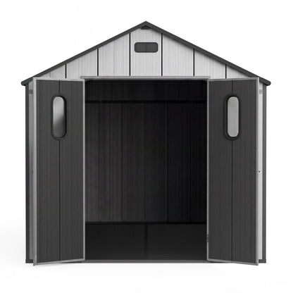 Weather Resistant 8x16 Ft Resin Storage Shed
