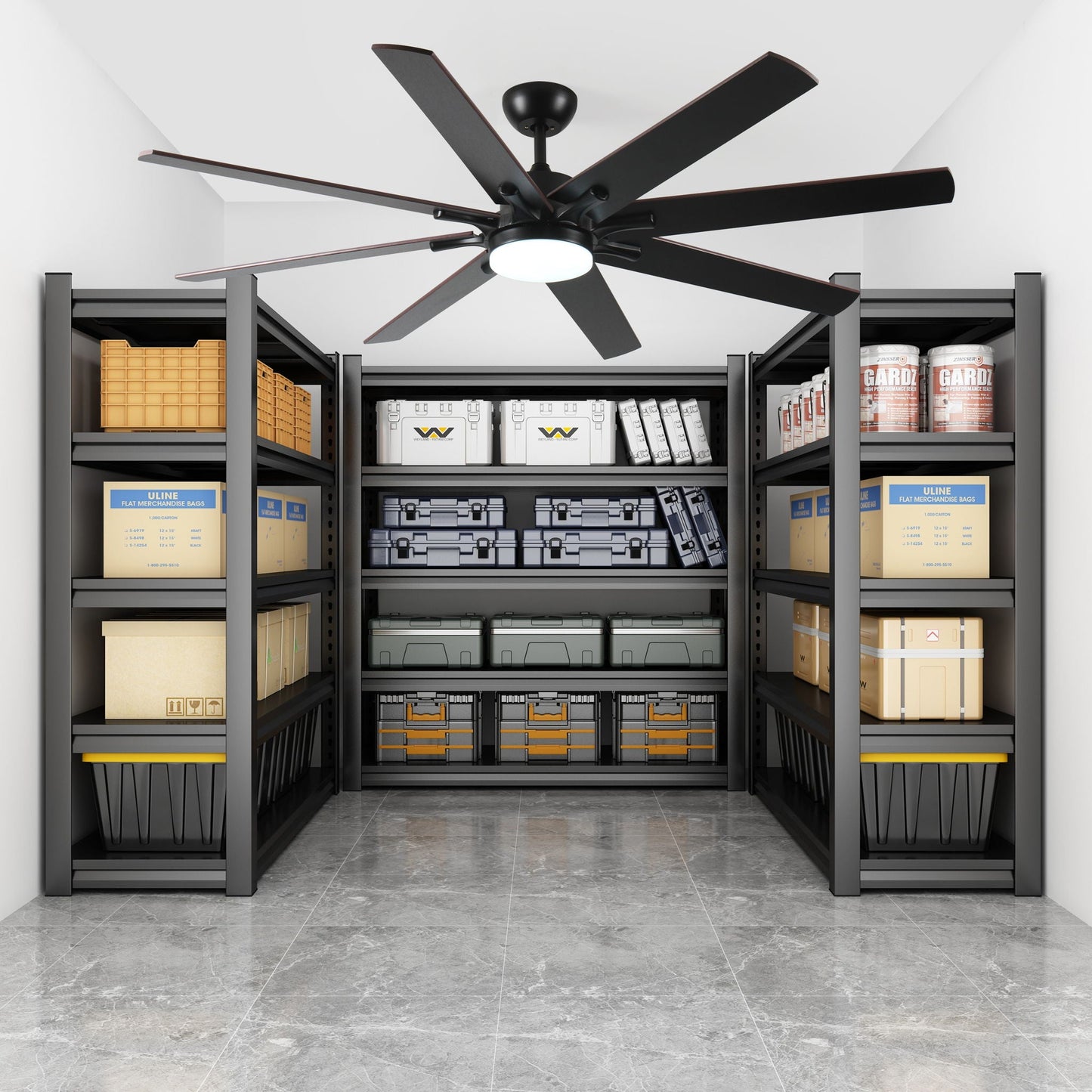 Indoor Outdoor Ceiling Fan With Remote and Light