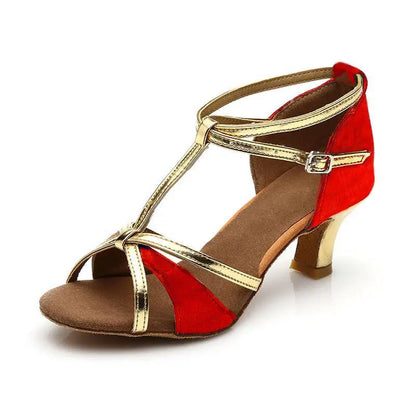Latin Dance Shoes for Ladies Mid High Heels