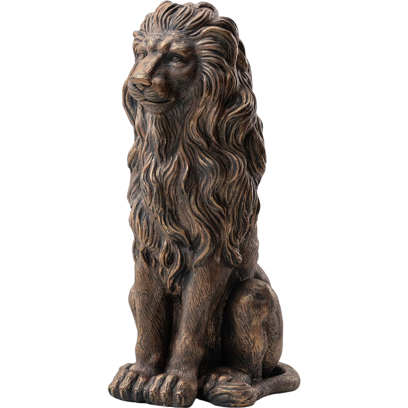 Indoor and Outdoor Resin Lion Guardian Statue