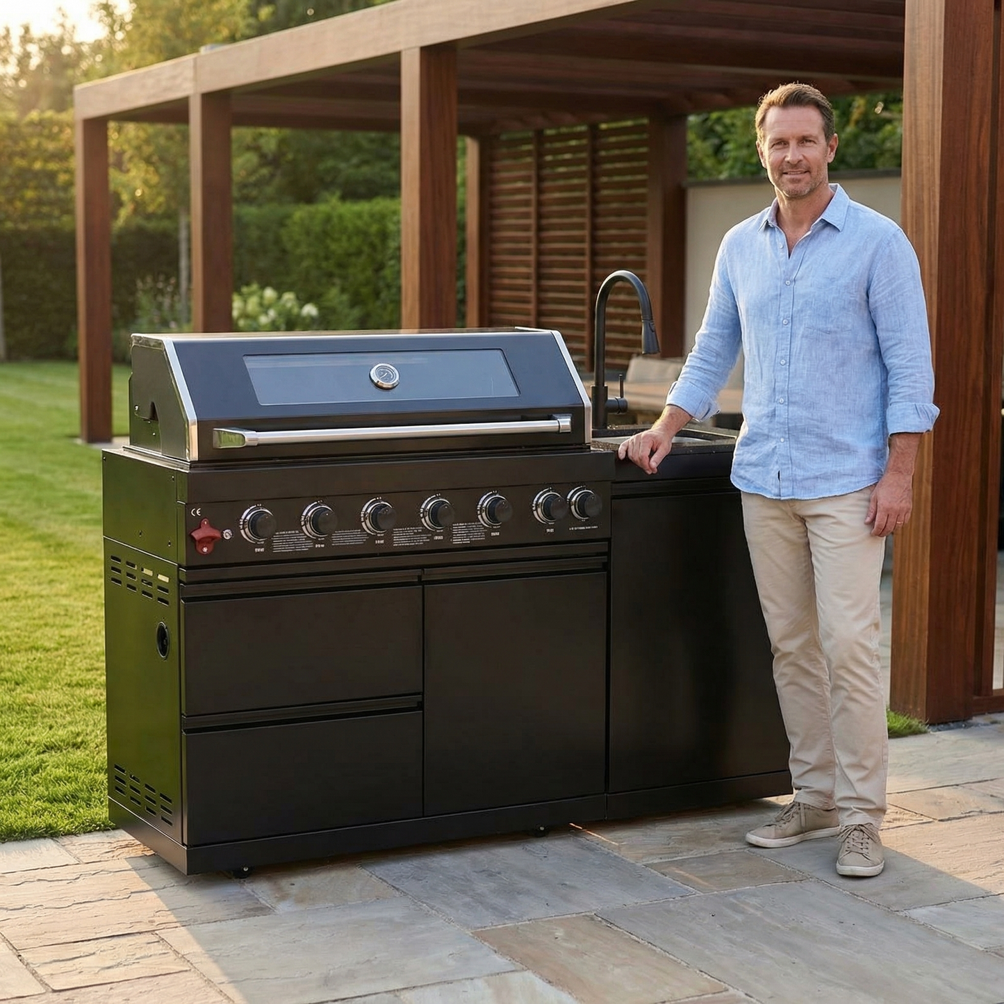 Deluxe Stainless Steel and Outdoor Propane Grill