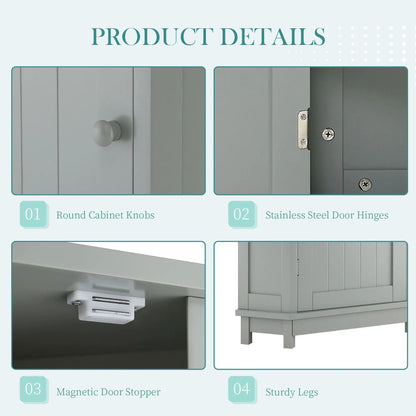 Gray triangle corner bathroom cabinet with adjustable shelf by Unique Piece Furniture on Tampa Home & Garden Store