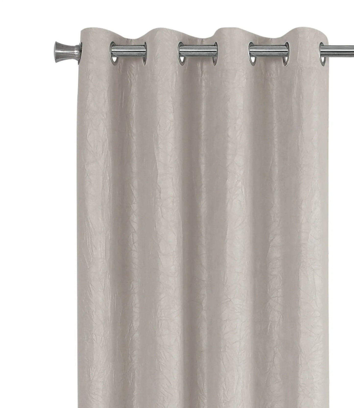 2-piece curtain set room-darkening panels with silver metal grommets in beige taupe, contemporary modern on Tampa Home & Garden Store