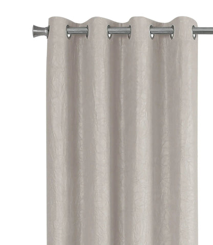 2-piece curtain set room-darkening panels with silver metal grommets in beige taupe, contemporary modern on Tampa Home & Garden Store