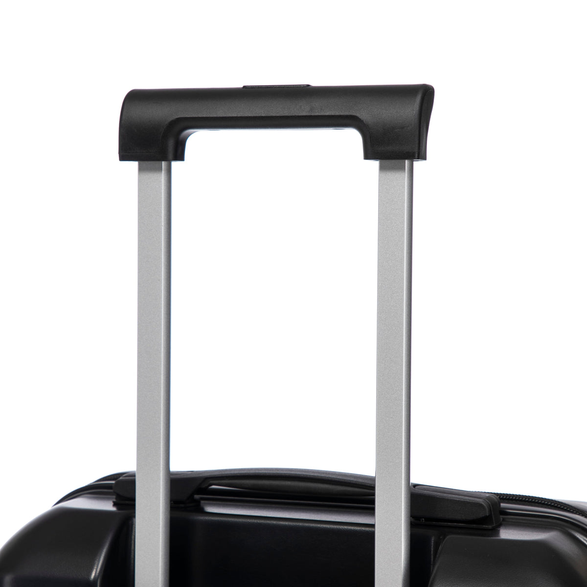 2-piece ABS Spinner Wheel Luggage Set by HouseOfZazla, black top handle with silver rails on Tampa Home & Garden Store
