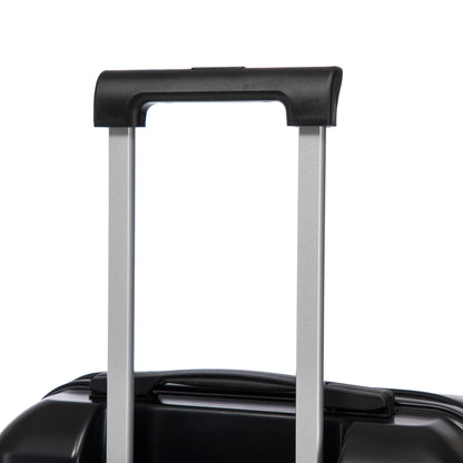 2-piece ABS Spinner Wheel Luggage Set by HouseOfZazla, black top handle with silver rails on Tampa Home & Garden Store