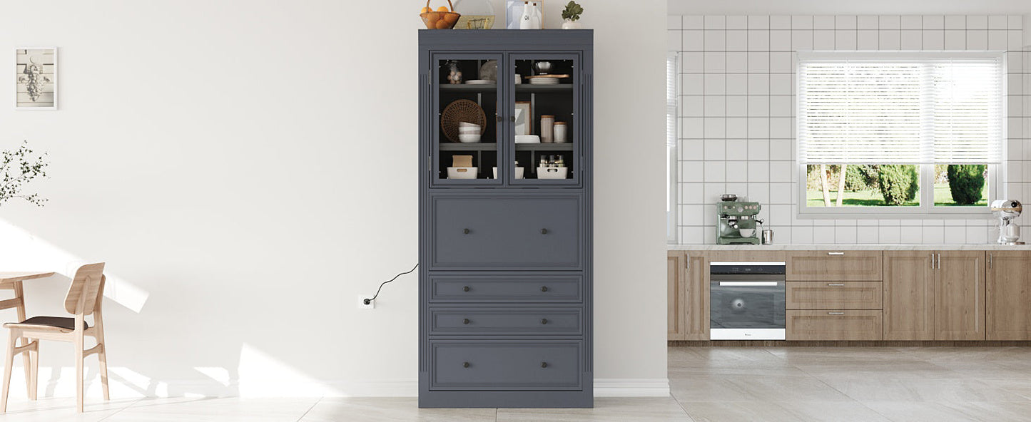 Topmax Freestanding Kitchen Pantry Cabinet