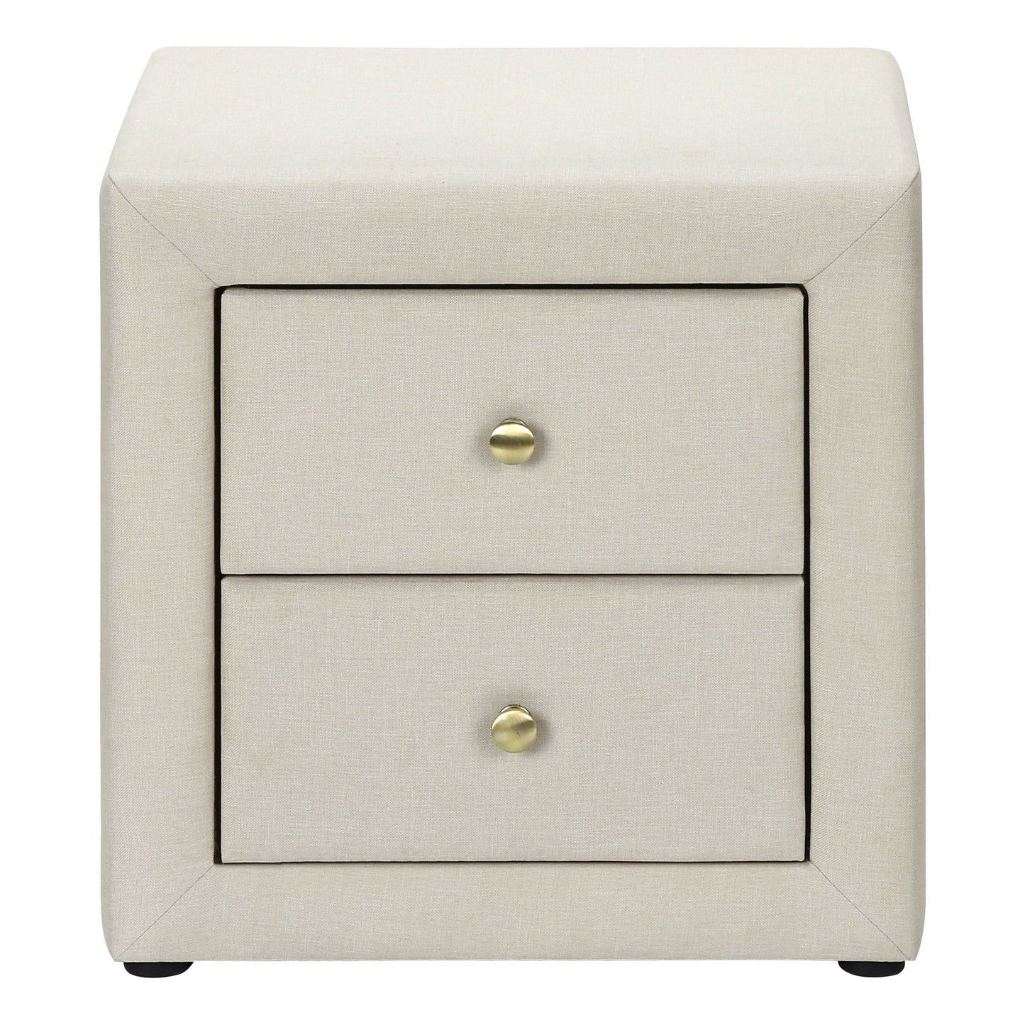 Nightstand With Upholstered Drawer For Bedroom
