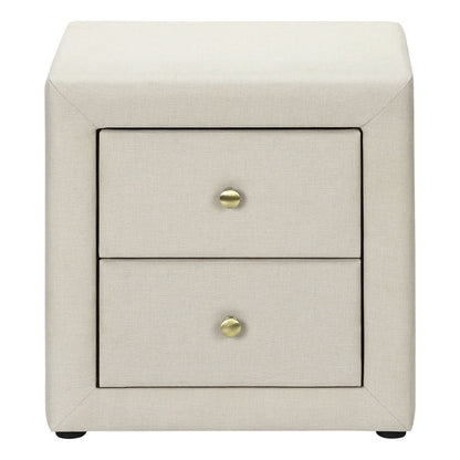 Nightstand With Upholstered Drawer For Bedroom