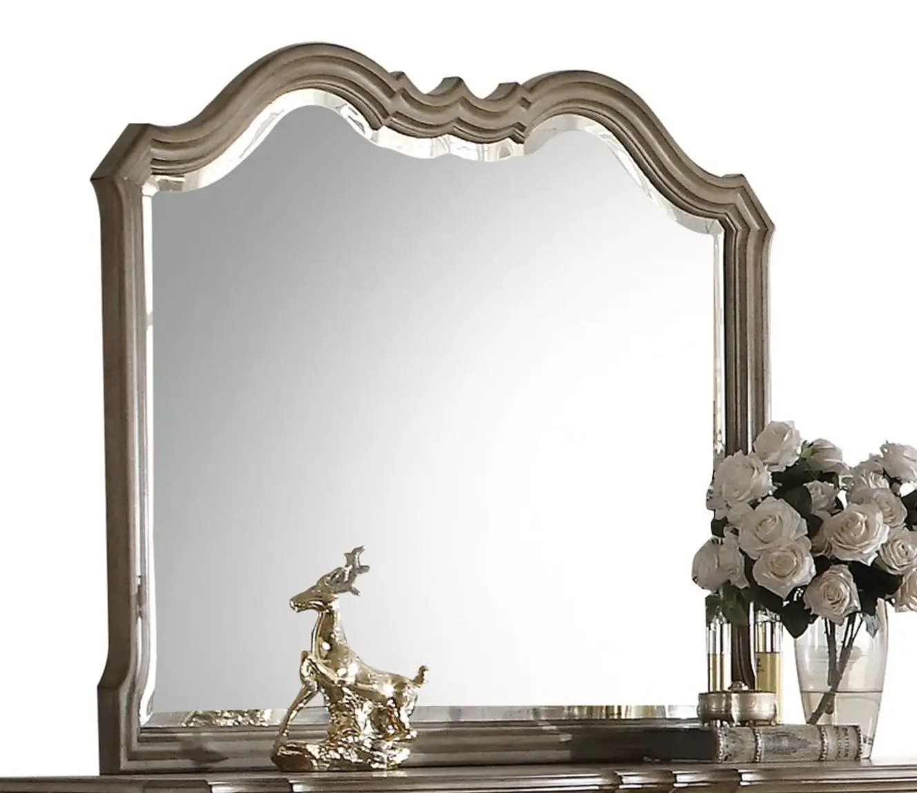 Chelmsford Taupe Mirror With Beveled Edge